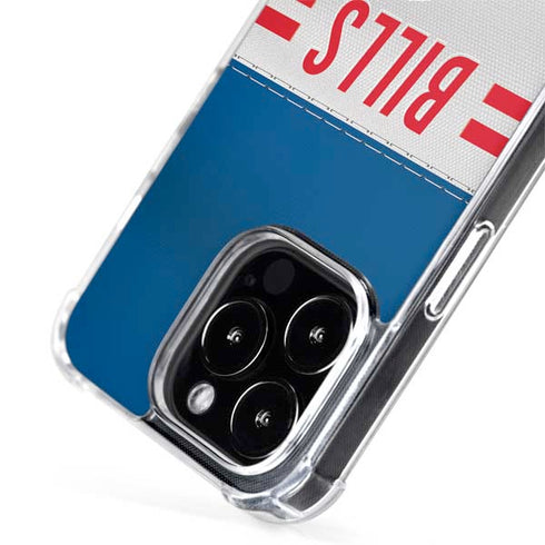 NFL Buffalo Bills White Striped iPhone 15 Pro MagSafe Case